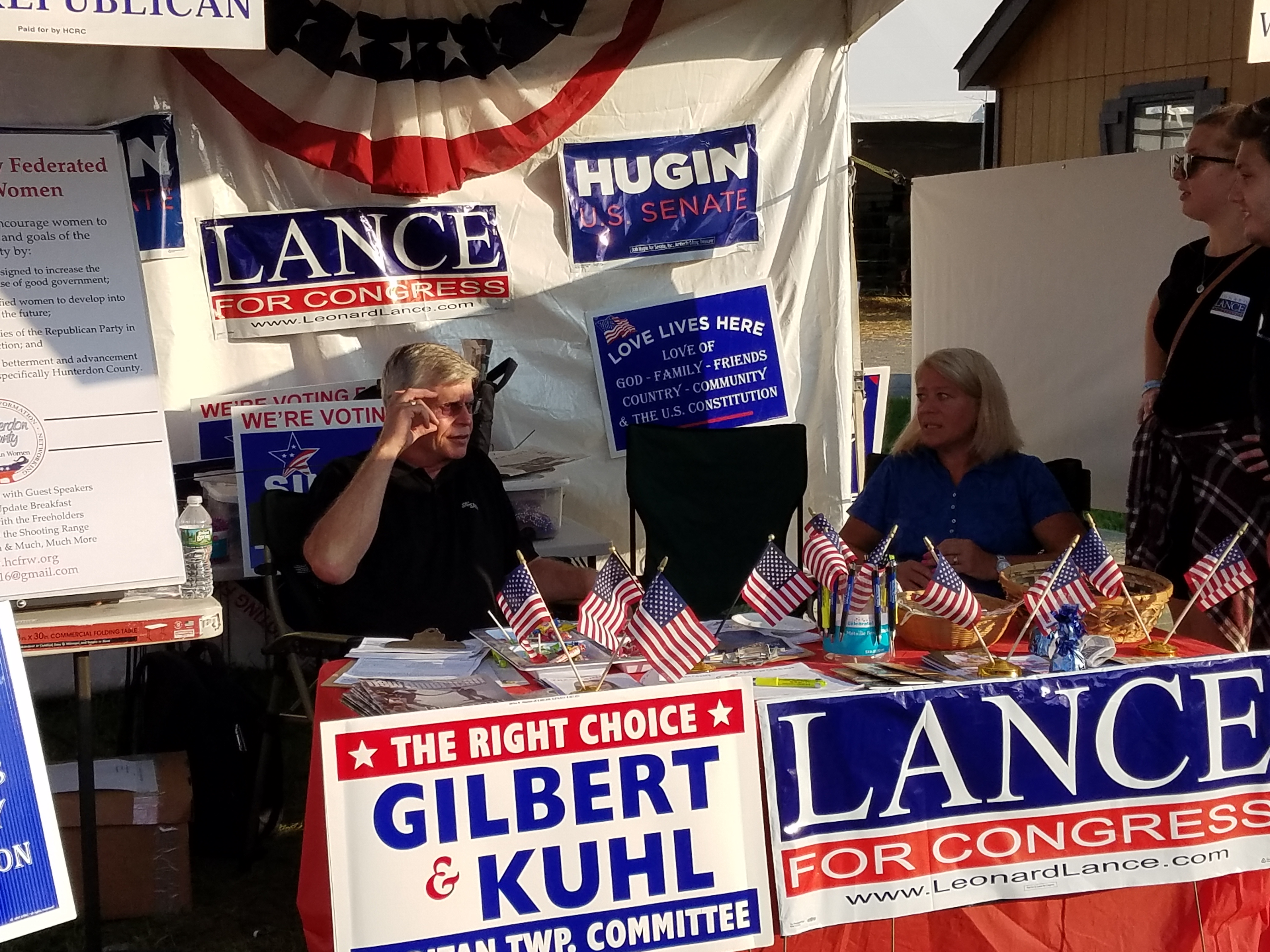 4H Fair Hunterdon County Republican Booth with Rob Vollers and Sue Soloway in Ringoes NJ, 08242018