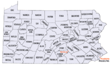 Map of PA